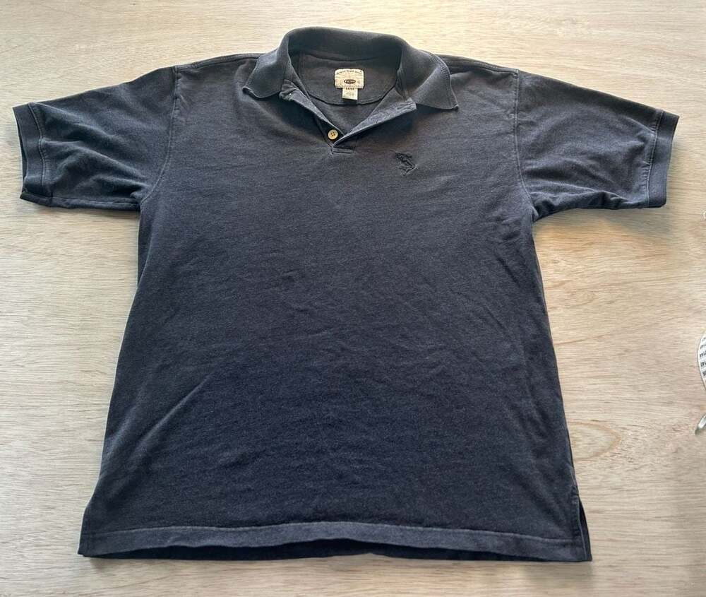Original Island Sport Men’s Polo Shirt Size M Navy Blue 100% Cotton Vintage